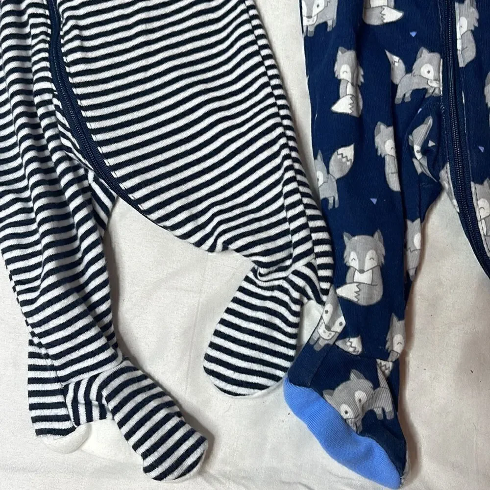 Gymboree Set Of 2 Sleeper Pajamas. Size 0-3 Months.